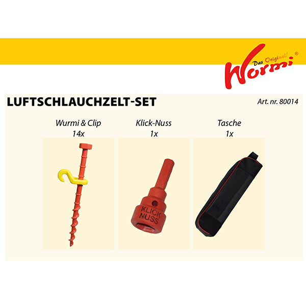 "Wurmi" Luftschlauchzelt-Set
